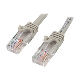 StarTech.com 0,5m Cat5e Ethernet Netzwerkkabel Snagless mit RJ45 - Cat 5e UTP Kabel - Grau - Patch-Kabel - RJ-45 (M)