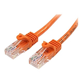 StarTech.com 0,5m Cat5e Ethernet Netzwerkkabel Snagless mit RJ45 - Cat 5e UTP Kabel - Orange - Patch-Kabel - RJ-45 (M)