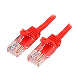StarTech.com 0,5m Cat5e Ethernet Netzwerkkabel Snagless mit RJ45 - Cat 5e UTP Kabel - Rot - Patch-Kabel - RJ-45 (M)