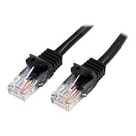 StarTech.com 0,5m Cat5e Ethernet Netzwerkkabel Snagless mit RJ45 - Cat 5e UTP Kabel - Schwarz - Patch-Kabel - RJ-45 (M)