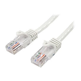 StarTech.com 0,5m Cat5e Ethernet Netzwerkkabel Snagless mit RJ45 - Cat 5e UTP Kabel - Weiß - Patch-Kabel - RJ-45 (M)