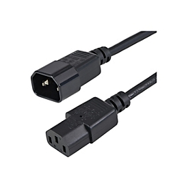 StarTech.com 1 m Stromkabel Verlängerung, C14 auf C13, 10A 125V, 18AWG, Stromkabel Verlängerung für Computer, IEC-320-C14 auf IEC-320-C13 AC Netzteil Stromkabel Verlängerung, UL gelistet (PXT1001M)