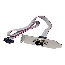 StarTech.com 1 Port Seriell DB9 Slotblech mit 10 Pin Pinheader Kabel 40cm - Low Profile - Serielles Bedienfeld - DB-9 (M)