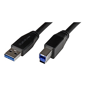 StarTech.com 10m Aktives USB 3.0 USB-A auf USB-B Kabel - USB A zu USB B Anschlusskabel - USB 3.1 Gen 1 (5 Gbit/s) - USB-Kabel - USB Type B zu USB Typ A - 10 m