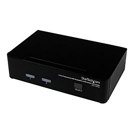 StarTech.com 2 Port DisplayPort USB KVM Switch - DisplayPort KVM Umschalter mit Audio - Hochauflösender DisplayPort Desktop Umschalter - KVM-/Audio-Switch - 2 x KVM/Audio - 1 lokaler Benutzer