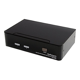 StarTech.com 2 Port DVI USB KVM Switch mit Audio und USB 2.0 Hub - 2-fach Dual DVI-I USB Umschalter - KVM-/Audio-/USB-Switch - 2 Anschlüsse
