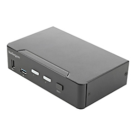 StarTech.com 2 Port HDMI KVM-Switch - Einzelmonitor 4K 60Hz Ultra HD HDR - HDMI 2.0 KVM Umschalter mit 2 Port USB-3.0-Hub (5 Gbit/s) und 4x USB 2.0-HID, Audio - Hotkey - TAA (SV231HU34K6) - KVM-/Audio-Switch - 2 Anschlüsse - an Rack montierbar - T...