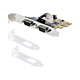 StarTech.com 2-Port PCI Express Serial Card, Dual Port PCIe to RS232 (DB9)