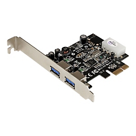 StarTech.com 2 Port USB 3.0 PCI Express Schnittstellenkarte mit UASP und 4 Pin LP4 Molex - 2-fach SuperSpeed USB PCIe Karte - USB-Adapter - PCIe - USB 3.0 x 2