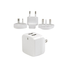 StarTech.com 2 Port USB Ladegerät / Netzteil - 2-fach Ladestecker 17 Watt / 3.4 Amp - Dual Reiseladegerät 110 / 220V - Weiß - Netzteil - 17 Watt - 3.4 A - 2 Ausgabeanschlussstellen (USB)