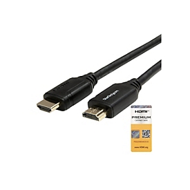 StarTech.com 3m HDMI 2.0 Kabel mit Riegel - 4K 60Hz Premium zertifiziertes High Speed HDMI Kabel mit Ethernet - HDR10, 18 Gbit/s - HDMI Monitorkabel - St/St - Schwarz (HDMM3MLP)