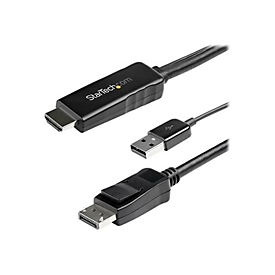 StarTech.com 3m HDMI to DisplayPort Adapter Cable with USB Power - 4K 30Hz Active HDMI to DP 1.2 Converter (HD2DPMM3M) - câble vidéo - DisplayPort / HDMI - 3 m