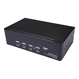 StarTech.com 4 Port Dual DisplayPort KVM Switch - DisplayPort 1.2 KVM - 4K 60Hz - DisplayPort Switch - USB KVM Switch - KVM-/Audio-/USB-Switch - 4 Anschlüsse - an Rack montierbar