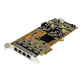 StarTech.com 4 Port Gigabit Power over Ethernet PCI Express Netzwerkkarte - PSE / PoE PCIe NIC - 4-fach (Quad) PCI-e Karte - Netzwerkadapter - PCIe x4 - Gigabit Ethernet x 4