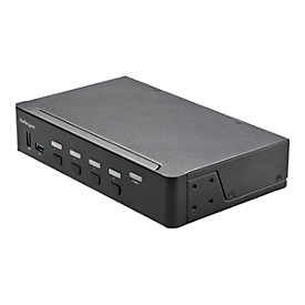 StarTech.com 4 Port HDMI KVM Switch - Einzelmonitor 4K 60Hz Ultra HD HDR - HDMI 2.0 KVM Switch mit 2 Port USB 3.0 Hub (5 Gbit/s) und 4x USB 2.0 HID, Audio - Hotkey - TAA (SV431HU34K6) - KVM-/Audio-Switch - 4 Anschlüsse - an Rack montierbar - TAA-k...