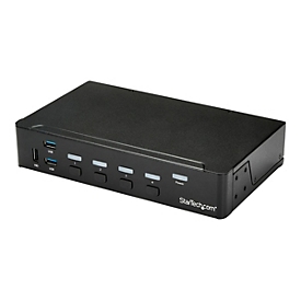 StarTech.com 4 Port HDMI KVM Switch - HDMI KVM Umschalter mit USB 3.0 Hub - 1080p - KVM-/USB-Switch - 4 Anschlüsse - an Rack montierbar