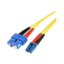 StarTech.com 4m Fiber Optic Cable - Single-Mode Duplex 9/125 - LSZH - LC/SC - OS1 - LC to SC Fiber Patch Cable (SMFIBLCSC4) - Patch-Kabel - 4 m - Gelb
