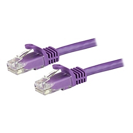 StarTech.com 7.5m CAT6 Ethernet Cable, 10 Gigabit Snagless RJ45 650MHz 100W PoE Patch Cord, CAT 6 10GbE UTP Network Cable w/Strain Relief, Purple, Fluke Tested/Wiring is UL Certified/TIA - Category 6 - 24AWG (N6PATC750CMPL) - Patch-Kabel - RJ-45 (...
