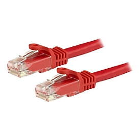 StarTech.com 7.5m CAT6 Ethernet Cable, 10 Gigabit Snagless RJ45 650MHz 100W PoE Patch Cord, CAT 6 10GbE UTP Network Cable w/Strain Relief, Red, Fluke Tested/Wiring is UL Certified/TIA - Category 6 - 24AWG (N6PATC750CMRD) - Patch-Kabel - RJ-45 (M) ...