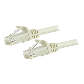 StarTech.com 7.5m CAT6 Ethernet Cable, 10 Gigabit Snagless RJ45 650MHz 100W PoE Patch Cord, CAT 6 10GbE UTP Network Cable w/Strain Relief, White, Fluke Tested/Wiring is UL Certified/TIA - Category 6 - 24AWG (N6PATC750CMWH) - Patch-Kabel - 7.5 m - ...