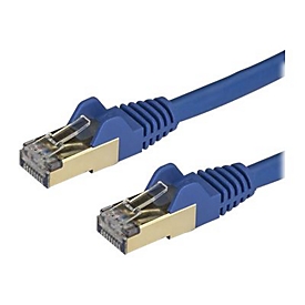 StarTech.com 7.5m CAT6A Ethernet Cable, 10 Gigabit Shielded Snagless RJ45 100W PoE Patch Cord, CAT 6A 10GbE STP Network Cable w/Strain Relief, Blue, Fluke Tested/UL Certified Wiring/TIA - Category 6A - 26AWG (6ASPAT750CMBL) - Patch-Kabel - RJ-45 (...