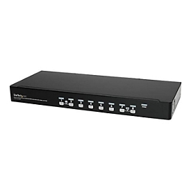 StarTech.com 8 Port 1U Rackmount USB KVM Switch Kit with OSD and Cables - Rack mount KVM - VGA KVM Switch - 8 Port KVM Switch (SV831DUSBUK) - commutateur KVM - 8 ports - Montable sur rack