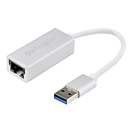 StarTech.com Adaptateur réseau USB 3.0 vers Gigabit Ethernet - Convertisseur USB vers RJ45 - M/F - Argent (USB31000SA) - adaptateur réseau - USB 3.0 - Gigabit Ethernet x 1