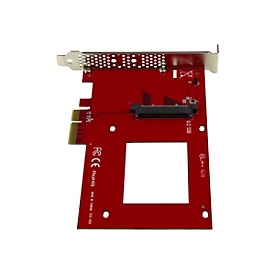 StarTech.com Adaptateur U.2 vers PCIe pour SSD U.2 NVMe - SFF-8639 - PCI Express 3.0 x4 - PCIe - U.2 - PCIe 4.0 - Rouge - Activité - CE - FCC