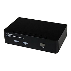 StarTech.com Commutateur KVM HDMI USB 2 ports avec audio et concentrateur USB 2.0 - commutateur écran-clavier-souris/audio/USB - 2 ports