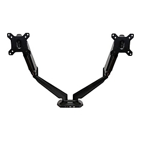 StarTech.com Dual Monitor Halterung mit eingebautem 2 Port USB und Audio Passthrough - Befestigungskit - einstellbarer Arm - für LCD-Display - Schwarz