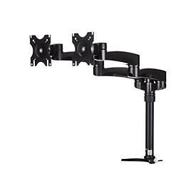 StarTech.com Dual Monitorhalterung mit verstellbaren Armen - Monitor Tischhalterung (12 bis 24) höhenverstellbar mit Kabelführung - Befestigungskit - einstellbarer Arm - für 2 LCD-Displays - Schwarz