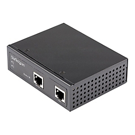 StarTech.com Industrial Gigabit Ethernet PoE Injector - 30W 802.3at PoE + Midspan 48V-56VDC Hutschiene Power over Ethernet Adapter - -40&deg;C bis 75&deg;C - Kameras/Sensoren/WLAN Zugang (POEINJ30W) - Power Injector - 30 Watt