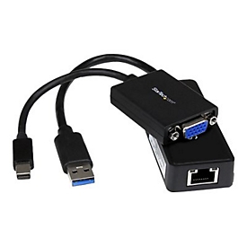 StarTech.com Lenovo ThinkPad X1 Carbon VGA und Gigabit Ethernet Adapter Kit - Mini Displayport auf VGA - USB 3.0 auf GbE - MDP auf VGA - Notebook-Zubehörpaket