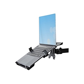 StarTech.com Monitor Arm with VESA Laptop Tray, For a Laptop (4.5kg / 9.9lb) and a Single Display up to 32" (8kg / 17.6lb), Black, Adjustable Desk Laptop Arm Mount, C-clamp/Grommet Mount - VESA Monitor Mount (A2-LAPTOP-DESK-MOUNT) - Befestigungski...