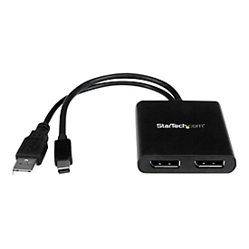 StarTech.com MST Hub - Mini DisplayPort auf 2x Displayport - Multi Stream Transport Hub - mDP 1.2 auf DP - Video-Verteiler - 2 x DisplayPort