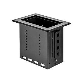 StarTech.com Single-Module Conference Table Connectivity Box-Customizable - Befestigungsplatte - Schwarz