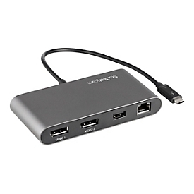 StarTech.com Thunderbolt 3 Mini Dock - Tragbare TB3-Dockingstation mit dual Monitoren und DP 4K 60 Hz - GbE - Dockingstation - Thunderbolt 3 - 2 x DP