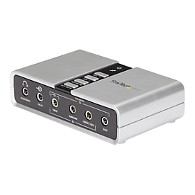 StarTech.com USB 2.0 Soundbox 7.1 Adapter - externe USB Soundkarte mit SPDIF Didital Audio - External Soundcard mit 8x 3,5mm Buchse - Soundkarte