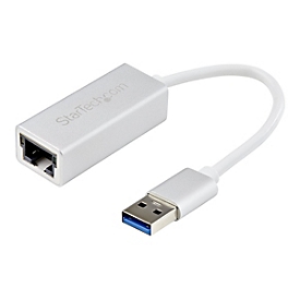 StarTech.com USB 3.0 naar gigabit ethernet netwerkadapter - zilver - strak aluminium design, ideaal voor MacBook, Chromebook of tablet - netwerkadapter - USB 3.0 - Gigabit Ethernet x 1