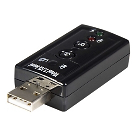 StarTech.com USB Audio Adapter 7.1 - USB auf Soundkarte Virtual 3D Soundeffekt 7.1 - Soundcard mit USB (Stecker) extern - Soundkarte