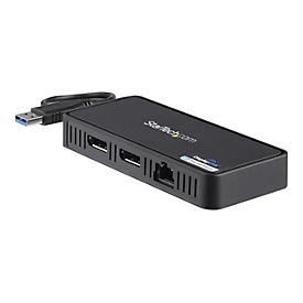 StarTech.com USB auf Dual DisplayPort - Mini Dock - Mac und Windows - Dual 4K 60Hz - GbE - DisplayPort Hub