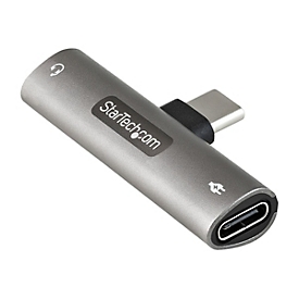 StarTech.com USB-C Audio- und Ladeadapter - USB-C-Audio Adapter mit 3,5-mm TRRS Kopfhörer-/Headset Buchse und 60W USB Typ-C-Power Delivery Pass-Through - für USB-C Handy/Tablet/Laptop (CDP235APDM)