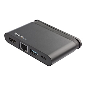 StarTech.com USB C Multiport Adapter mit HDMI - 4K - Mac / Windows - 1xA + 1xC - 100W PD 3.0 - GbE - Dockingstation - USB-C - GigE
