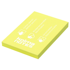 Static notepaper Kolma Notes, A8, 100 sheets, yellow