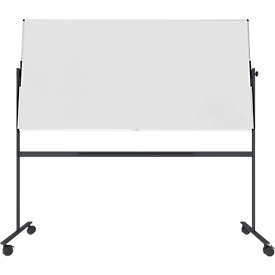 Stativ-Drehtafel Legamaster UNITE, magnetisch, drehbar um 360°, B 2000 x T 12,6 x H 1000 mm, lackierter Stahl, weiß