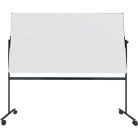 Stativ-Drehtafel Legamaster UNITE, magnetisch, drehbar um 360°, B 2200 x T 12,6 x H 1200 mm, lackierter Stahl, weiss