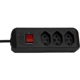 Steckdosenleiste brennenstuhl® cleverLINE, 3-fach, bis 2300 W, mit beleuchtetem Schalter, IP20, Kabellänge 1,5 m, Kunststoff, schwarz