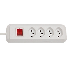 Steckdosenleiste brennenstuhl® cleverLINE, 4-fach, bis 2300 W, mit beleuchtetem Schalter, IP20, Kabellänge 1,5 m, Kunststoff, weiss