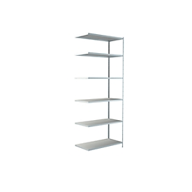 Steckregal im Baukastensystem, Anbauregal, 1000 x 500 x 2500 mm, weiss