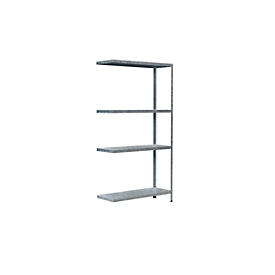 Steckregal im Baukastensystem, Anbauregal, 800 x 300 x 1500 mm, verzinkt
